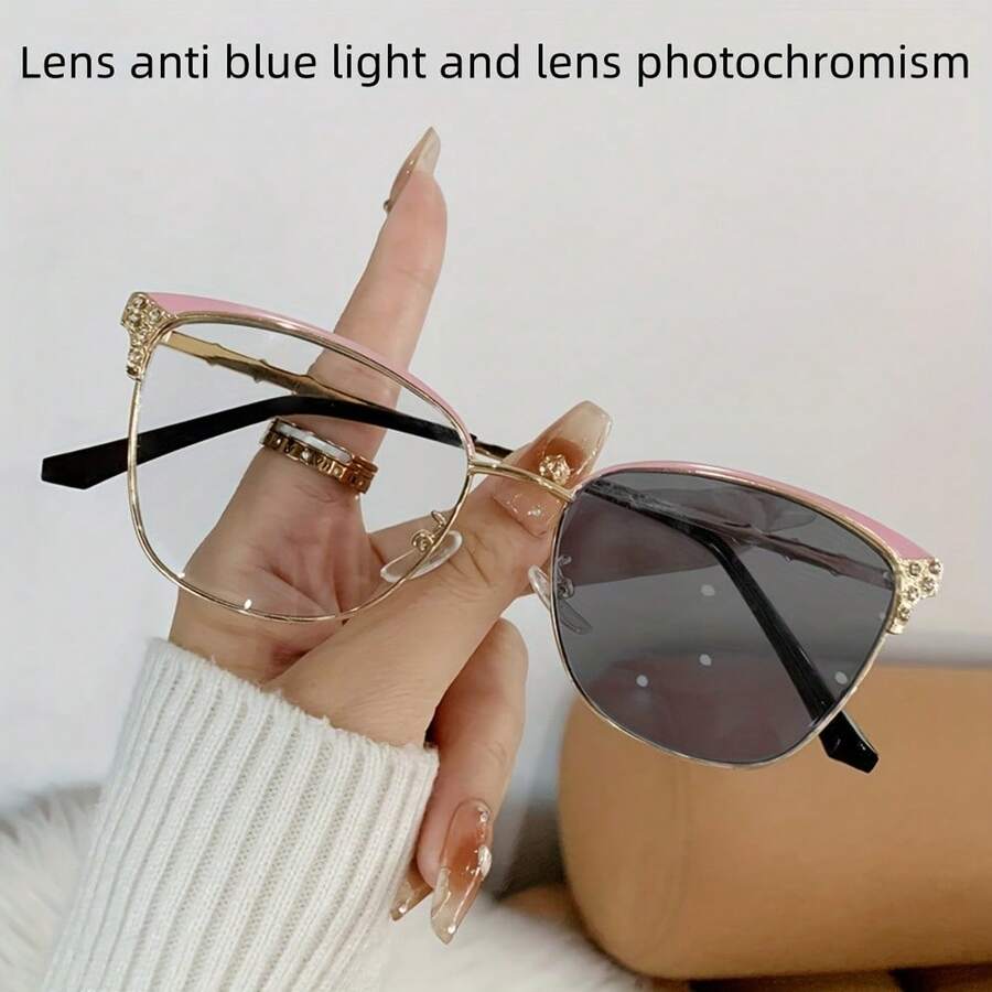 Sunglasses Cat Eye - Óculos Femininos Fashion com Strass em