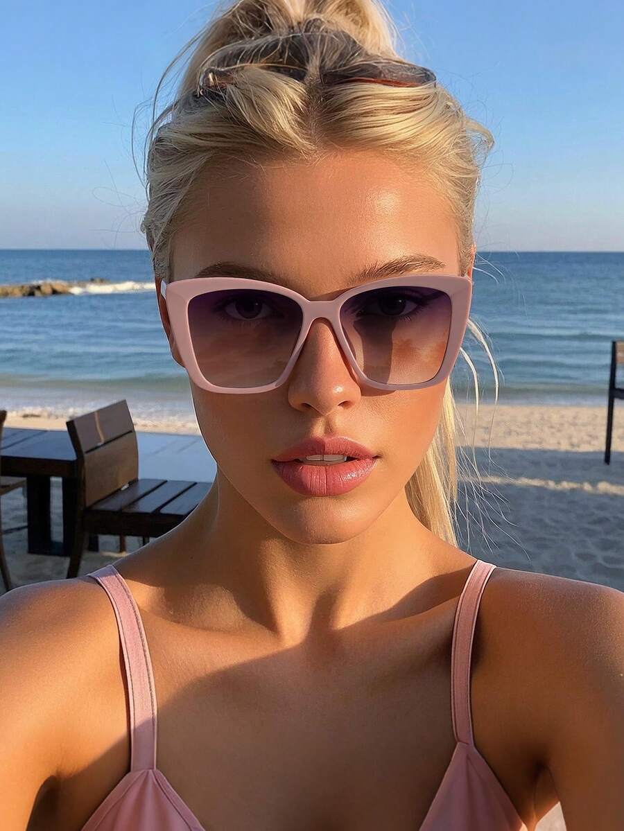 1 par de óculos de plástico es - Sunglasses Cat Eye avaliação e preço