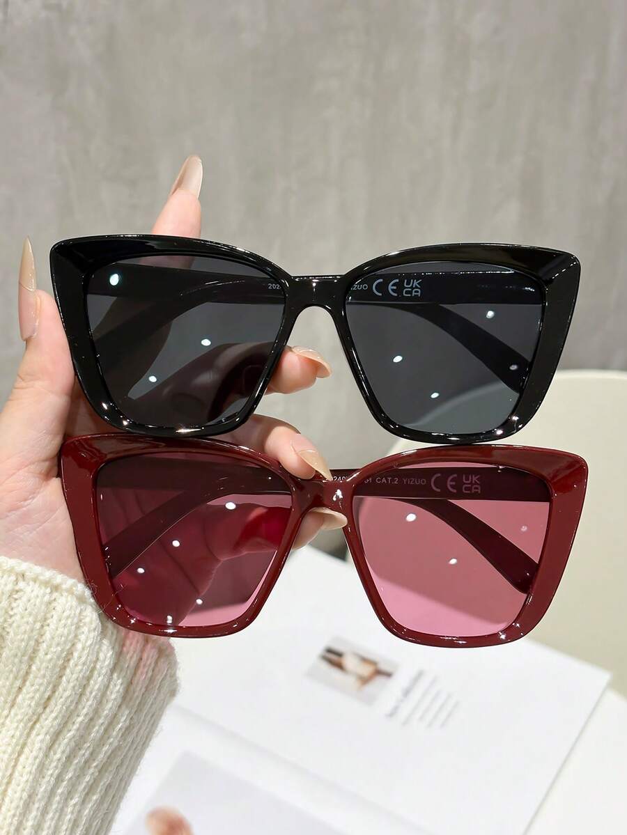 1 par de óculos de plástico es - Sunglasses Cat Eye avaliação e preço