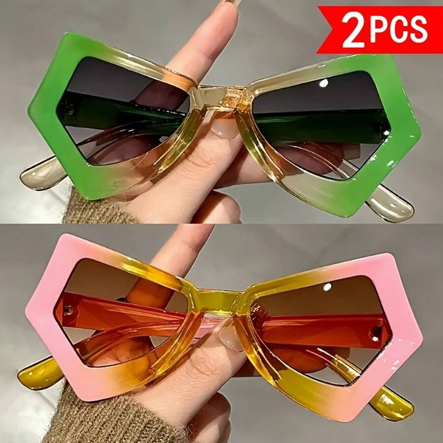 Conjunto de duas peças, cores  - Sunglasses Cat Eye avaliação e preço
